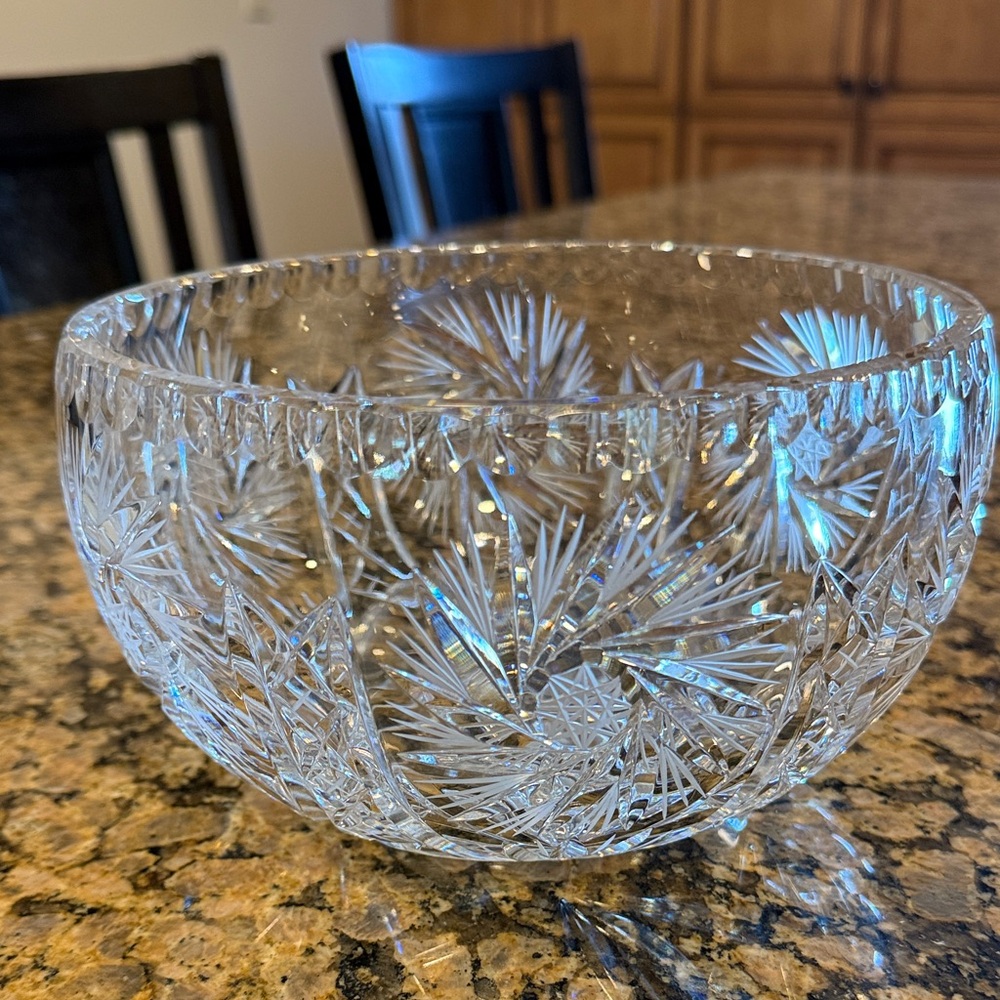 Polonia Leaded Crystal Cut Glass Bowl